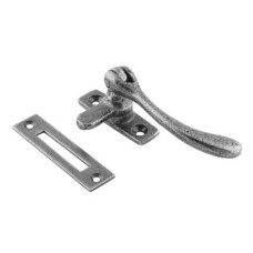 From The Anvil Pear Drop Mortice Plate Casement Window Fastener - Reversible - Pewter