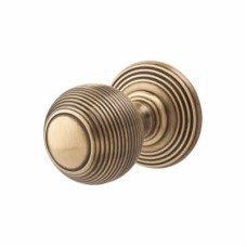 Carlisle Brass Delamain Reeded Beehive Mortice Door Knob - 70mm Rose Diameter - Florentine Bronze