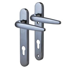Trojan Sparta uPVC Multipoint Door Handle - Short Plate - 92mm c/c - Chrome