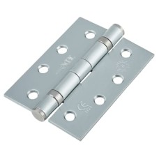 Jedo Twin Ball Bearing Grade 11 Butt Fire Door Hinge - 102 x 76 x 2.7mm - Satin Chrome - Pair