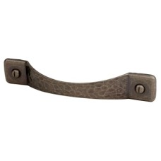 Olde Forge Mottled Bow Cabinet Pull Handle - 128mm Centres - Pewter
