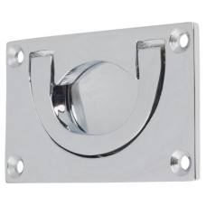 Exel Flush Chest Drawer Cabinet Pull Handle - 75 x 45mm - Polished Chrome