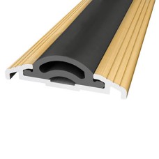 Sealmaster Cyclone Seal - 1000mm Length - TEG Threshold - Inward Opening Doors - Gold Anodised