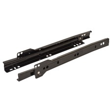 FVG Base Mount Drawer Runner - Single Extension - 350mm Length - 30kg - Black