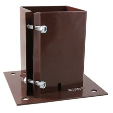 TIMCO Bolt Down Fence Post Shoe - Bolt Secure - 50 x 50mm - Oxide Red