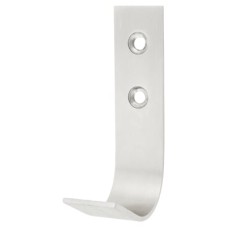 Exel Flat Single Coat Hook - 70 x 20 x 40mm - Satin Stainless Steel