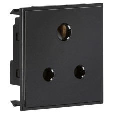 Knightsbridge 5A 1 Gang Unswitched Round Pin Socket - Black
