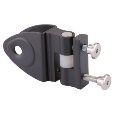Designer Self Closing Cubicle Hinge - 12-13mm Panels - Black Textured