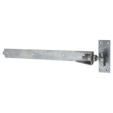 Heavy Duty Adjustable Hook & Band Gate Hinge - 600 x 48mm - Galvanised - Pair