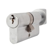 Eurospec 5 Pin 60mm Euro Thumbturn Cylinder - 30mm Turn + 30mm - Satin Chrome - Keyed Alike