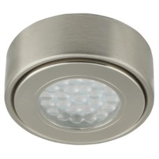 Forum Culina Laghetto 1.5W LED Round Cabinet Downlight - IP44 - 3000K Warm White - Satin Nickel