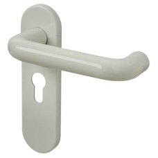 Hoppe AR600/23 Diamond White Nylon Steel Core Euro Lock Door Handle - 47.6mm c/c - Paris Range