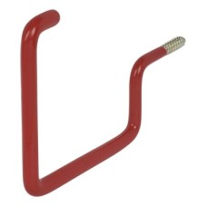 Rothley Tubular Garage and Shed Screw-In Storage Hook - 155mm Depth - Red - Pack of 2