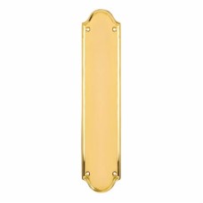 Hampstead Solid Brass Traditional Plain Entrance Finger Plate - 305 x 63mm - Polished