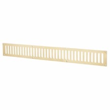 Hampstead Plain Slotted Vent - 600 x 76mm - 9800mm² Free Air Flow - Polished Brass