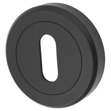 Serozzetta by Carlisle Brass Escutcheon - 50mm Diameter - Keyhole - Matt Black