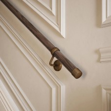 Rothley 40mm Wooden Handrail Banister Staircase Rail Support Kit - 3600mm Length - Ebony Wood