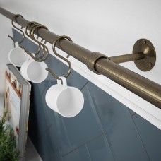 Rothley Kitchen Utensil Rail Kits - 19 x 1000mm - Antique Brass