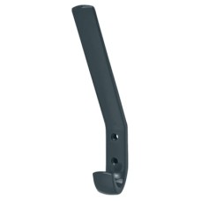 Hoppe AR617A Nylon Single Hat & Coat Hook Face Fix - 164 x 20 x 35mm - Anthracite Grey