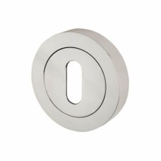 Exel Escutcheon - 50mm Diameter - Keyhole - Polished Chrome