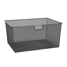 elfa Top Track System - Click In Deep Mesh Basket for Gliding Frame - 605 x 430 x 285mm - Graphite