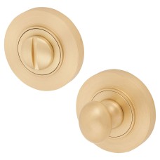 Burlington BUR80 by Frelan Bathroom Turn & Release with Plain Rose - 53mm Diameter - Satin Brass