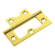 Flush Door Hinge - 60 x 41 x 1.4mm - Polished Brass - Pair