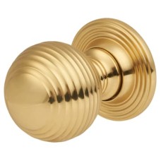 Exel Beehive Ball Cabinet Knob - 25mm Diameter - Polished Brass