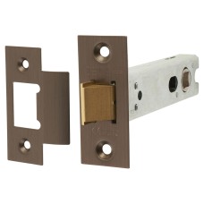 Jedo Heavy Duty Tubular Latch - 102mm Case - 82mm Backset - Square - Antique Brass