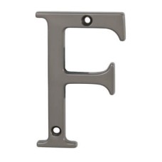 76mm Screw Fix Door Letter - F - Satin Bronze