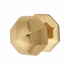 Exel Pinnacle Period Octagonal Centre Door Knob - 65mm Rose Diameter - Polished Brass