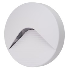 Exel 2W LED Round Surface Outdoor Brick Light - IP65 - 3000K Warm White - White