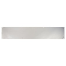 Exel Stainless Steel Kick Plate - 800 x 150 x 1.2mm - 8 Screw Holes - Polished