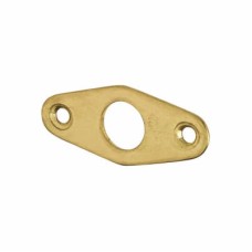 Budget Lock Escutcheon - 51 x 21mm - Polished Brass