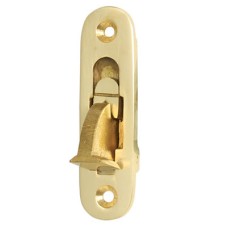 Exel Weekes Sash Window Stop - 70 x 19mm - Radius End - Polished Brass