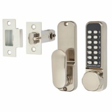 Borg BL2501 Easicode Pro Push Button Code Lock and Latch - Holdback Option - Stainless Steel