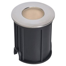 Forum Zink Ayle 2W Solar LED Round Garden Decking Lights - 4000K/RGB - Stainless Steel - Pack of 4