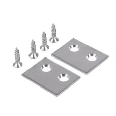 Bramah Rola Sash Window Stop Plate - 25 x 18mm - Satin Chrome