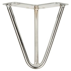 Exel Hairpin Leg - 3 Pin - 150mm Height - Chrome - Pair