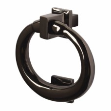 Exel Ring Door Knocker - Square - 107 x 77mm - Black Nickel