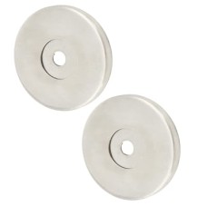 Exel Rose Set for 22mm Door Pull Handles - 52 x 6mm - Satin Stainless Steel