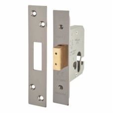Hampstead Architectural Euro Profile Deadlock - 65mm Case - 44mm Backset - Black Nickel