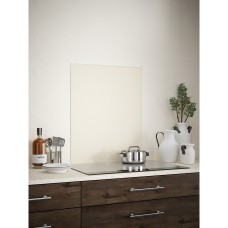 Self Adhesive Glass Kitchen Splashback - 750 x 600mm - Cotton Cream 