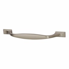 Crofts & Assinder Marlborough 15mm D-Bar Cabinet Pull Handle - 128mm Centres - Brushed Nickel