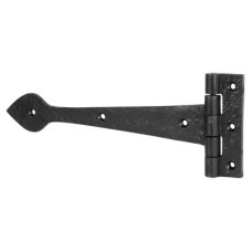 Olde Forge Tudor Plain Door Tee Hinge - 307 x 105mm - Antique Black Iron - Pair