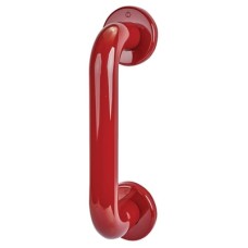Hoppe AR602/220 Nylon D-Bar Door Pull Handle on Rose - Screw Fix - 220mm c/c - Rouge Red
