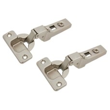 Blum CLIP Cabinet Hinge - 100° - Un-Sprung - Half Overlay - Zinc Plated - Pair