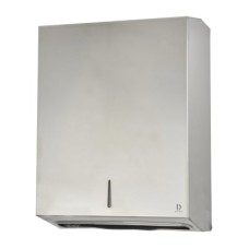 Dolphin Centre Fold Paper Towel Dispenser - 370 x 280 x 12mm - Satin Stainless Steel