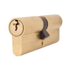 Exel 5 Pin 85mm Euro Double Cylinder - 40 + 45mm - Polished Brass - Keyed to Differ