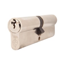 Yale 1 Star 6 Pin Kitemarked 105mm Euro Double Cylinder - 50 + 55mm - Pol Nickel - Keyed to Differ